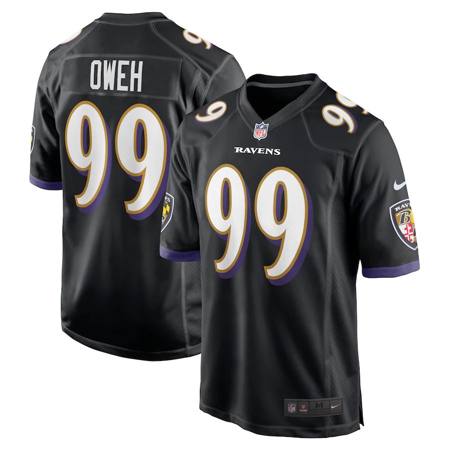 Men Baltimore Ravens #99 Odafe Oweh Nike Black Game NFL Jersey